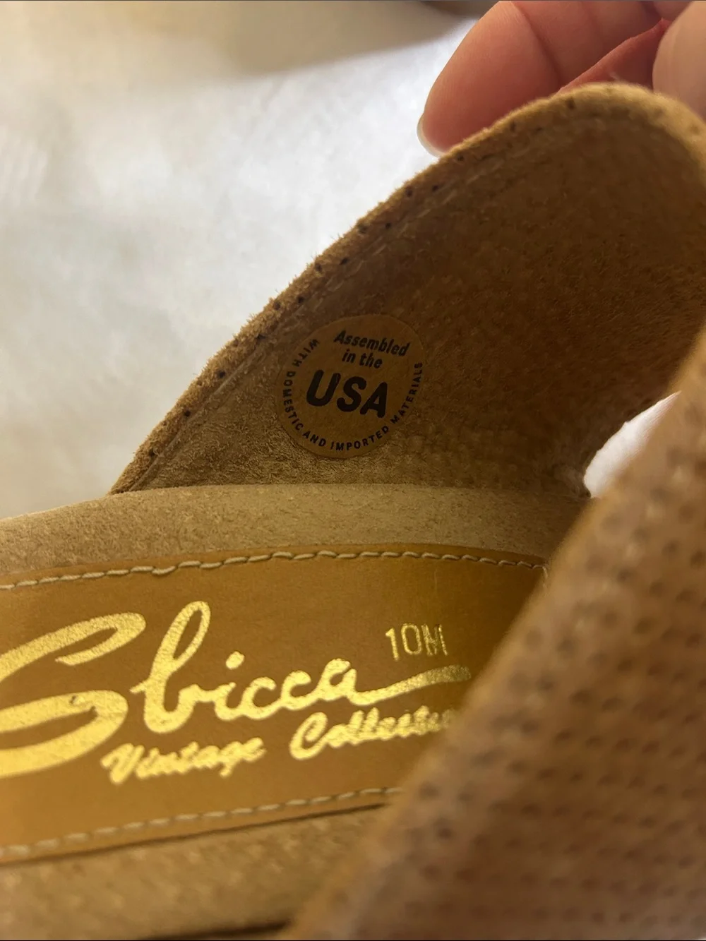 Sbicca Vintage Collection Suede Wedge Sandals Size 10M